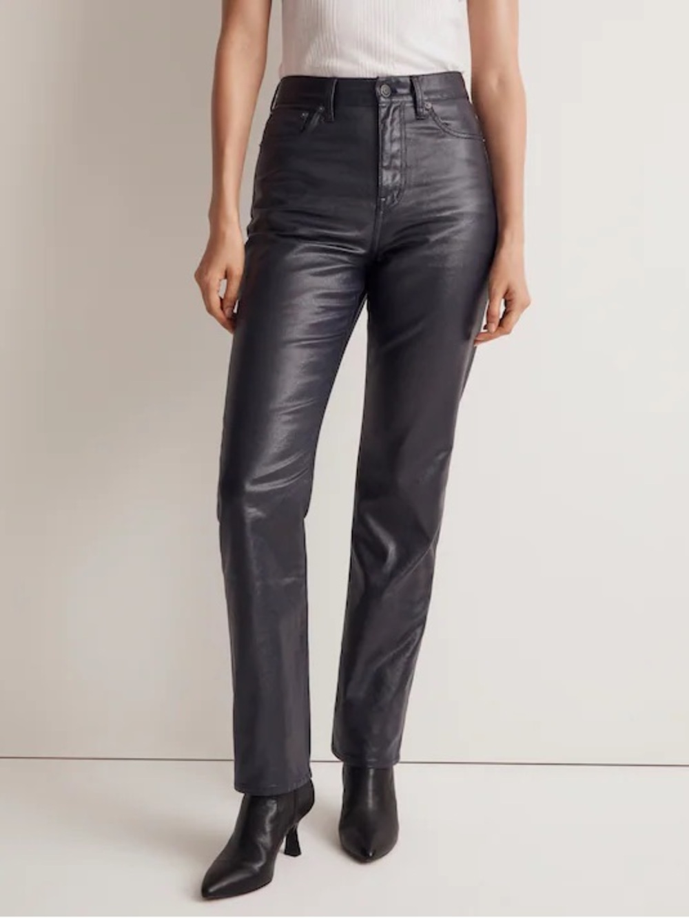 $148 NWOT Madewell The '90s Straight Jean in Midnight Blue Foil size 26